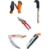 Real Özs Bahçe El Aletleri 5'li Budama Seti Kombine (Orak+Bıçak+Kılıflı Testere+Makas)
