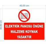 Real Reklamdayız Elektirk Malzemesi Uyarı ve Ikaz Levhası - 30x40