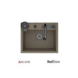 Real Stone Angel Akıllı Granit Evye + Aksesuar Set Cappuccino