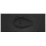Real Stone Avocado Etajerli 100X50 Siyah Granit Banyo Lavabosu