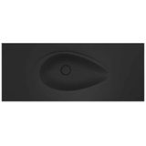 Real Stone Avocado Etajerli 90X50 Siyah Granit Banyo Lavabosu