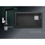 Real Stone Black Pearl Collection Almila & Göksu Premium Mutfak Koleksiyonu - Siyah - Tek Gözlü