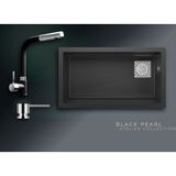 Real Stone Black Pearl Collection Almila & Sümela Premium Mutfak Koleksiyonu - Siyah - Tek Gözlü