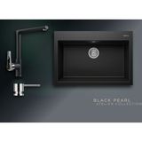 Real Stone Black Pearl Collection Didyma 77 & Vesta Premium Mutfak Koleksiyonu - Siyah - Tek Gözlü