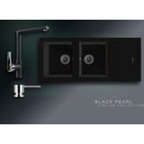 Real Stone Black Pearl Collection Esila P021 & Vesta Premium Mutfak Koleksiyonu - Siyah - Çift Gözlü