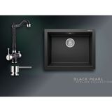 Real Stone Black Pearl Collection Gordion 60 K012 & Ares Premium Mutfak Koleksiyonu - Siyah - Tek Gözlü - 60 cm