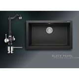 Real Stone Black Pearl Collection Gordion 77 K013 & Ares Premium Mutfak Koleksiyonu - Siyah - Tek Gözlü
