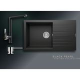 Real Stone Black Pearl Collection Laodikya 86 Xl P014 & Vesta Premium Mutfak Koleksiyonu - Siyah - Tek Gözlü - 86 cm