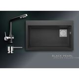 Real Stone Black Pearl Collection Likya & Abant Premium Mutfak Koleksiyonu - Siyah - Tek Gözlü