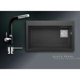 Real Stone Black Pearl Collection Likya & Sümela Premium Mutfak Koleksiyonu - Siyah - Tek Gözlü