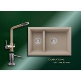 Real Stone Cappuccino Atelier Series Bergama & Abant Premium Mutfak Koleksiyonu - Kahverengi - Çift Gözlü