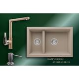 Real Stone Cappuccino Atelier Series Bergama & Vesta Premium Mutfak Koleksiyonu - Kahverengi - Çift Gözlü