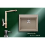 Real Stone Cappuccino Atelier Series Didyma 60 K002 & Vesta Premium Mutfak Koleksiyonu - Kahverengi - Tek Gözlü - 60 cm