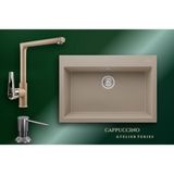 Real Stone Cappuccino Atelier Series Didyma 77 & Vesta Premium Mutfak Koleksiyonu - Kahverengi - Tek Gözlü