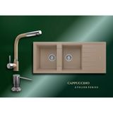 Real Stone Cappuccino Atelier Series Esila P021 & Sümela Premium Mutfak Koleksiyonu - Kahverengi - Çift Gözlü