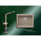 Real Stone Cappuccino Atelier Series Gordion 60 K012 & Abant Premium Mutfak Koleksiyonu - Kahverengi - Tek Gözlü - 60 cm