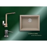 Real Stone Cappuccino Atelier Series Gordion 60 K012 & Göksu Premium Mutfak Koleksiyonu - Kahverengi - Tek Gözlü - 60 cm