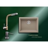 Real Stone Cappuccino Atelier Series Gordion 60 K012 & Sümela Premium Mutfak Koleksiyonu - Kahverengi - Tek Gözlü - 60 cm