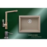 Real Stone Cappuccino Atelier Series Gordion 60 K012 & Vesta Premium Mutfak Koleksiyonu - Kahverengi - Tek Gözlü - 60 cm