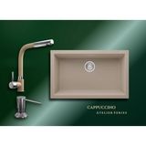 Real Stone Cappuccino Atelier Series Gordion 77 K013 & Sümela Premium Mutfak Koleksiyonu - Kahverengi - Tek Gözlü