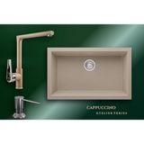Real Stone Cappuccino Atelier Series Gordion 77 K013 & Vesta Premium Mutfak Koleksiyonu - Kahverengi - Tek Gözlü