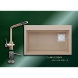 Real Stone Cappuccino Atelier Series Likya & Abant Premium Mutfak Koleksiyonu - Kahverengi - Tek Gözlü