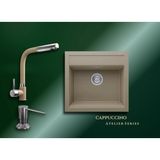 Real Stone Cappuccino Atelier Series Olympos 56 K004 & Sümela Premium Mutfak Koleksiyonu - Kahverengi - Tek Gözlü