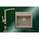 Real Stone Cappuccino Atelier Series Olympos 56 K004 & Vesta Premium Mutfak Koleksiyonu - Kahverengi - Tek Gözlü