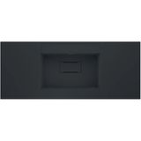 Real Stone Flatstone 100X50 Siyah Etajerli Granit Banyo Lavabosu