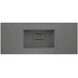 Real Stone Flatstone 80X50 Gri Etajerli Granit Banyo Lavabosu