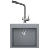 Real Stone K002 Gri Mutfak Evyesi + Abant Arıtmalı Mutfak Bataryası
