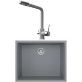 Real Stone K012 Gri Mutfak Evyesi + Abant Arıtmalı Mutfak Bataryası