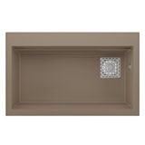 Real Stone Likya 75,5x47 Cm Cappuccino Granit Mutfak Eviyesi Kahverengi