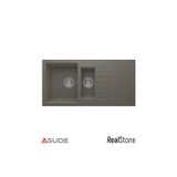 Real Stone P005 Troya 1.5 Göz Damlalıklı Granit Evye 1000X500 Mm Beyaz