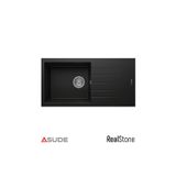 Real Stone P010 Assos Damlalıklı Granit Evye 760X435 Mm Gri