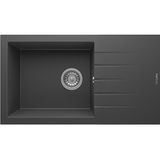 Real Stone P011 Assos 86 XL Antrasit Granit Mutfak Eviyesi 86×43.5 CM
