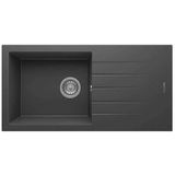 Real Stone P011 Assos 86 Xl Siyah Granit Eviye 86x43.5 Cm Tezgah Üstü