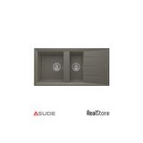 Real Stone P013 Salda 1.5 Göz Damlalıklı Granit Evye 1000X500 Mm Gri