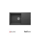 Real Stone P014 Laodikya Damlalıklı Granit Evye 860X500 Mm Antrasit