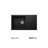 Real Stone P014 Laodikya Damlalıklı Granit Evye 860X500 Mm Siyah