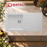Real Stone P015 Laodikya 100 XL Beyaz Granit Evye Tezgah Üstü 100×50 Cm