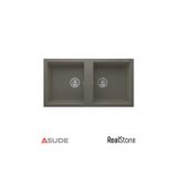 Real Stone P019 Nemrut Çift Göz Granit Evye 970X520 Mm Gri
