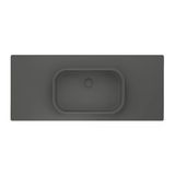 Real Stone Pure Etajerli 90X50 Gri Granit Banyo Lavabosu