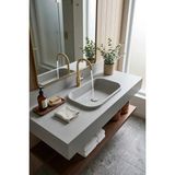 Real Stone Pure Etajerli Granit Lavabo 100*50 cm Beyaz