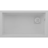 Real Stone Realstone Almina Granit Evye 755X470 mm Fonksiyonel Mutfak Evyesi - Realstone Almila Beyaz - Tek Gözlü - 75,5x47 cm
