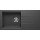 Real Stone Realstone Assos 86 Xl P011 Granit Evye 860X435 mm Tek Göz Damlalıklı Mutfak Evyesi - Realstone P011 Assos 86 Xl Antrasit - Tek Gözlü - 86x43,5 cm
