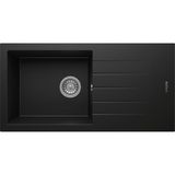 Real Stone Realstone Assos 86 Xl P011 Granit Evye 860X435 mm Tek Göz Damlalıklı Mutfak Evyesi - Realstone P011 Assos 86 Xl Siyah - Tek Gözlü - 86x43,5 cm