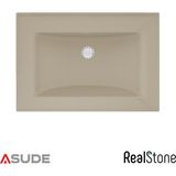 Real Stone Realstone Aura Etajerli Granit Lavabo 65x45 cm Krem