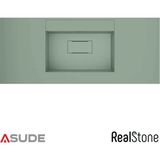 Real Stone Realstone Flatstone Etajerli Granit Lavabo 70x50 cm Mint Yeşil