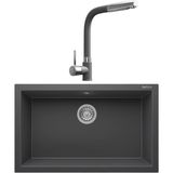 Real Stone Realstone Gordion 77 & Sümela Spiralli Batarya Premium Mutfak Seti - Antrasit - Tek Gözlü